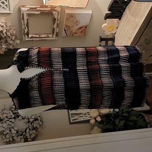 LOFT Split-Neck Sleeveless Blouse, Size XL